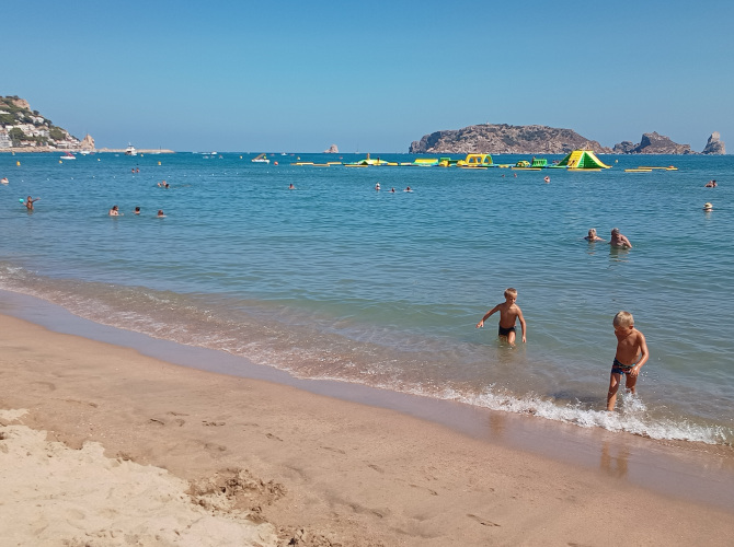 Panoram am Strand der Costa Brava