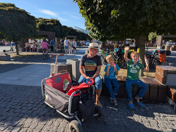 Waffeln und Eis in Mistroi