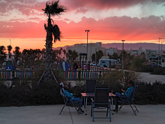 Herrlicher Sonnenuntergang in Almeria