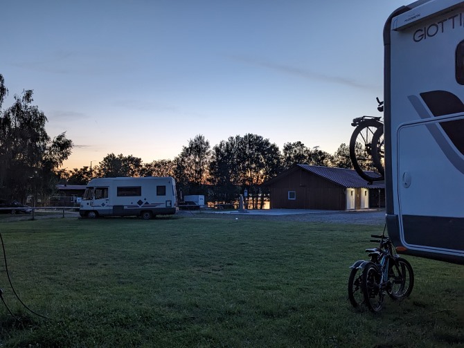 Abendstimmung auf dem Stellplatz