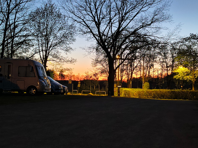 Schöne Abendstimmung am Stellplatz