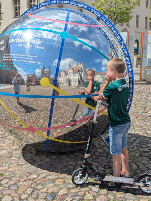 Rufus am Marktplatz in Wittenberg